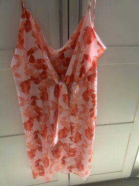 The Limited Peach and White Floral Slip Dress